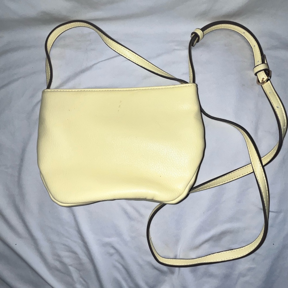Yellow Crossbody Bag with Textured Finish